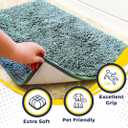 Muddy Mat® | Super Water Absorbent Door Mat Indoor, Microfiber Quick Dry Chenille Entryway Rug,Slip Resistant Front Door Mat,Indoor Mats for Entryway,Machine Washable Pet Rug, Seafoam Green 48"x72"