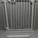 Mom's Choice GROWNSY Baby Gate, 29.5"-53" Auto-Close Dog Gate for Stairs & Doorways, Pressure-Mounted Easy Install Baby Gate - No Drill, Anti-Trip, Walk Through, Safe & Durable (White)