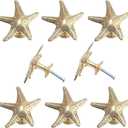 Starfish Shape Drawer Dresser Knobs Furniture Hardware Pulls Home Decoration Furniture Hardware Accessories Nautical Beach Sea Themed Handles Drawer Dresser Knobs (8)
