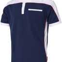 WORK IDEA Men's Polo Shirt Short Sleeve Breathable Work Shirts Golf Polo Tennis T-Shirt Tops S