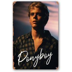 Metal Sign - Ponyboy Curtis The Outsiders 80S Movie Tin Poster 12 X 8 Inches (style-0055)