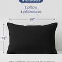 Toddler Pillow with Microfiber Pillowcase - 13x18 Small Kids Pillow for Sleeping, Travel, Car, Nursery & Toddler Bed - Soft & Fluffy - Ideal for Crib & Cot - Machine Washable - Ages 2 and Up - Black