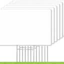 Blank Yard Signs with Stakes, GRS Certified 6 Pack 17x12 Inches Corrugated Plastic Lawn Signs Sheets, Double Sided Custom Sign for Home Front Door Outdoor, for Sale, Garage Sale, Yard Sale