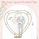 Metal Double Heart Arch Stand for Proposal, Heart Shaped Balloon Arch StandHeart Shaped Arch Frame, for Proposal Ceremony, Valentine's Day, Engagement, Birthday Party Baby Shower Decoration Decor