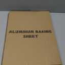 Commercial Quality Baking Sheet Pan Set, Natural Aluminum Cookie Sheet, Umite Chef Warp Resistant Baker's Half Sheet Pan, Large Thick Cookie Tray Pans for Baking, Roasting(2 Pack, 18X13In)