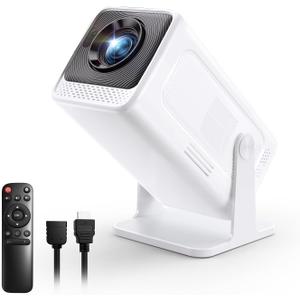 Mini Projector with WiFi and Bluetooth, Native 1080P Portable Outdoor Movie Projector, 4K Supported, Compatible with Smartphone/TV Stick/HDMI/USB/PS5, for Home Theater, Bedroom, Outdoor