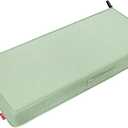 Pcinfuns Outdoor Bench Cushion,Water-Resistant,Comfortable & Durable Cushions for Garden Patio,Pads with Handle and Adjustable Straps,59 x 18 x 3 Inch,Light Green