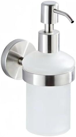 Hand Soap Dispenser Wall Mount, Glass Pump Bottle for Kitchen & Bathroom, Dish Soap Dispenser with Stainless Steel Pump, Dispenser Pump Bottle for Lotions,Liquid Soaps