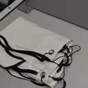 MIULEE Beige Scalloped Shower Curtain Linen Textured with 12 Metal Hooks Cute Heavy Duty Washable Waterproof Neutral Thick Cloth Shower Curtains with Black Border for Bathroom Bathtub,W72*L72 Cream