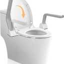 WICHEMI Toilet Safety Rails for Seniors Toilet Rails with Arms Foldable Toilet Handrails Aluminum Alloy Armrest Hand Rail Heavy Duty 480LBS Toilet Safety Frame for Elderly, Handicap, Pregnant (White)