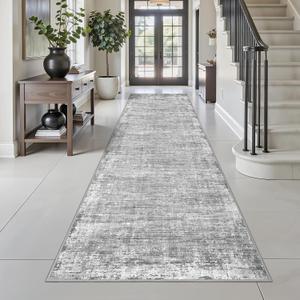 zesthome Long Hallway Runner Rugs - Washable Rug 2x10, Stain Resistant Soft Kitchen Runner, Anti Slip Backing Abstract Runner Rugs for Entrance, Bedroom, Living Room, Laundry, Stair