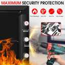 5.1 Cuft Large Home Safes Water and Fireproof with Digital Keypad & Key Lock, Fire Security Safes with 3 Removable Shelves, Anti-Pry Safe Box for Money Documents Jewelry, 23.62"H x14.96"W x 12.2"D