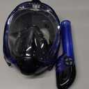 Greatever G2 Full Face Snorkel Mask with Latest Dry Top System,Foldable 180 Degree Panoramic View Snorkeling Mask with Camera Mount,Safe Breathing,Anti-Leak&Anti-Fog (Large/ X-Large, Dark blue)