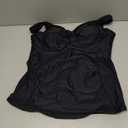 Underwire Tankini Tops for Women - Tummy Control Swim Top Only 2025 Twist Front Bathing Suit Top No Bottom, Medium, Black