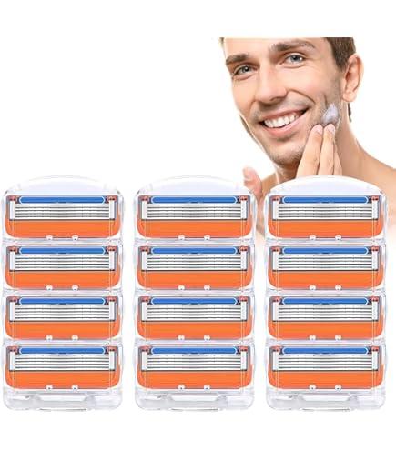 20Pcs Premium Razor Blades for Men compatible gillette fusion 5 blades refills -5-Layer Stainless Steel Refills Compatible with Fusion 5 Style Razors,Smooth Shaving Replacement Cartridges Value Pac Missing Pieces