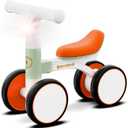 Balance Bike with Headlight- Lightweight & Modern Design | Toys For 1 Year Old Boy & Girl- Safe, Easy Build Toddler Bike, First Birthday Gift- Baby Toys 12-18 Months, Non-Slip Wheels, Parent-Approved (Creamsicle Cruiser)