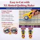 17-3/4 "x 22" Slotted Quilting Ruler, Life Time Support Sewing Rulers, Particularly Precise & Not Easy to Break Acrylic, Non-Slip Quilting Suplies for Fabric Strip and Patchwork