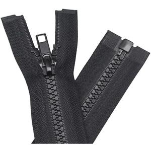 YaHoGa 2PCS #5 42 Inch Separating Jacket Zippers for Sewing Coats Jacket Zipper Replacement Black Plastic Zippers Bulk (42" 2pc)