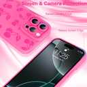 KANGHAR for iPhone 16 Pro Max Case Cute Cherry Hot Pink Design Cover for Girls Women Soft TPU Shockproof Anti-Scratch Protective Aesthetic Phone Case for iPhone 16 Pro Max 6.9 Inch
