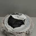 Plush Cat Tunnel Bed for Indoor Cats with Soft Cushion, Multi-Shape Play Cave with Hanging Balls, Large and Foldable Cat Donut Tunnel for Small and Large Pets (Brown)