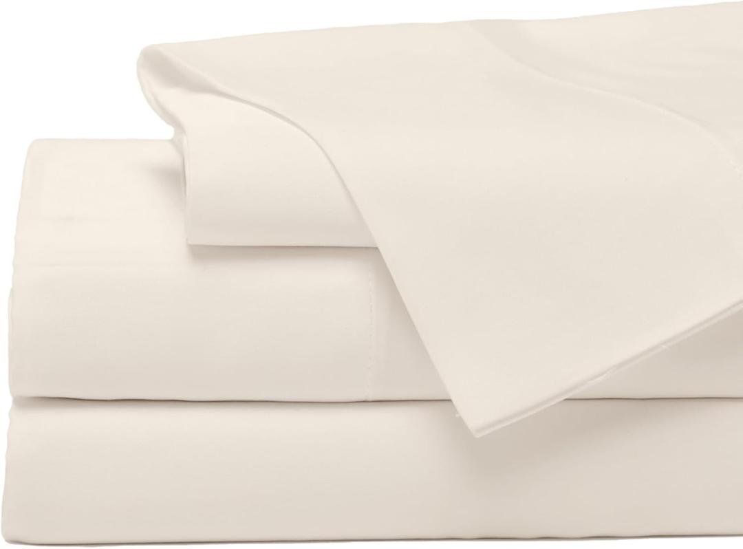 Cozy Earth Luxury Bed Sheet Set - 100% Viscose from Bamboo Fabric, Ultra-Soft & Breathable, Fits Regular & Deep Pocket Mattresses up to 20" - 4 Pieces Full Sheet Set Oat (Cream)