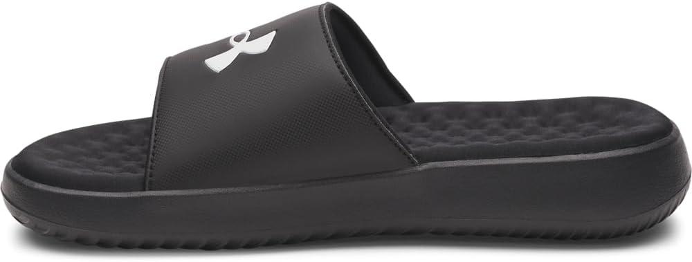 Under Armour Ignite Pro 8 Fixed Band Slides, 10 (Black)