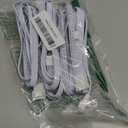 Flexible Extendable Cables for AIBOO RGBW/RGBWW Color Changing LED Under Cabinet Lighting 59 inch Extension Cords (5-pin White Cords, 4 Packs)