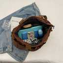 Makukke Tote Bag Women Large Crossbody Bag Stylish Handbag for Women Corduroy/Canvas Hobo Bag Fashion shoulder Bag Purse (Black)