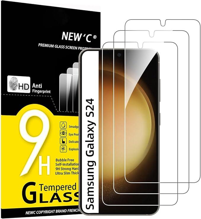 NEW'C for Samsung Galaxy S24 5G Screen Protector Tempered Glass HD Clear
3 Pack, HD Clear, Not compatible with: with S24 Plus, 9H Hardness, Scratch Resistant, Bubble Free, Oleophobic