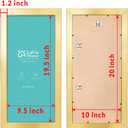 LaVie Home 10x20 Picture Frame Gold, Panoramic Picture Frame for Wall Decoration, Classic Gold Minimalist Style Suitable for Decorating Houses, Offices, Hotels（1 Pack）