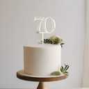 Acrylic Number 70 Cake Topper,Happy 70th Birthday Decor for Women Men Party Anniversary Wedding Party Decoration Supplies