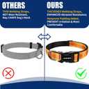 Kazazoo Reflective Dog Collar with Soft Padding Dog Collar for Medium & Small Dogs, No Pull, Heavy Duty, Adjustable Nylon Collar with Quick-Release Buckle, Walking Training-Orange-XS