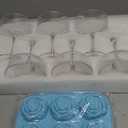 11oz Large Vintage Coupe Glasses Set of 6,Ribbed Cocktail Glasses, Classic Espresso Martini Glasses, Margarita and Champagne Glasses for Bar, ,Dessert, Cocktail Glassware Gift Set