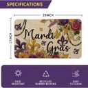 Artoid Mode Irises Flowers Mardi Gras Doormat, Carnival Home Decor Switch Rug Low-Profile Door Mat Floor Mat for Indoor Outdoor 17x29 Inch