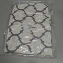 Smiry Round Picnic Tablecloth, Waterproof Elastic Fitted Table Covers for 18" - 24" Tables, Wipeable Flannel Backed Vinyl Tablecloths for Camping, Indoor, Outdoor, White & Dark Grey