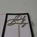Oh Baby Cake Topper in Wood Baby Shower Gender Reveal Party Cake Decoration (Design 03)