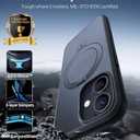 TORRAS Ostand Magnetic for iPhone 17 Case, Fit for MagSafe, 3X Military Drop Protection, Camera Control, Slim Phone Case for iPhone 17 with Kickstand, Soft Edge, Translucent Matte Cover 6.3", Black