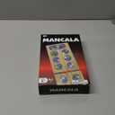 Hi-Q Solid Pine Mancala - Folding Board Game with Blue, Green, White Marbles- Portable Strategy Travel Game - Recommended Ages 6+