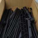 SONGMICS 5-Tier Shoe Rack, Shoe Storage for Hallway Closet, Slim and Space-Saving, Metal Frame, Non-Woven Fabric Shelves, Black