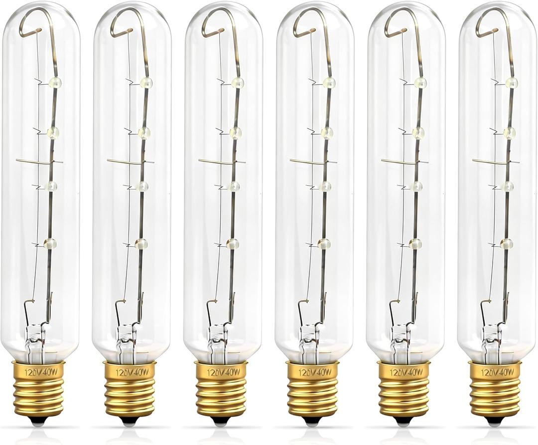 6 Pcs 7014647 Refrigerator Freezer Light Bulb Compatible with Sub-Zero 500 501 550 532 542 561 590 Series Refrigerator & Freezer, 120V 40W E17 Base