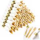 50 Pack Pre Rolled Gold Plastic Silverware Set,Wrapped Plastic Cutlery Set with Napkin Include 50 Forks,50 Spoons,50 Knives and 50 White Napkins for Party, Wedding,Christmas