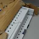 5 Tier Folding Shelf with Wheels,Metal Steel Collapsible Shelves,No Assembly Portable Shelves Organizer Rack,Rolling Standing Utility Rack for Kitchen, Pantry, Office, White