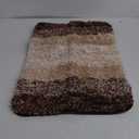 Arotive Microfiber Bathroom Rugs, Shaggy Soft and Absorbent Bath Rug, Non-Slip, Thick Plush Machine Washable Dry Bath Mats for Bathroom, Tub and Shower, 24x16, Brown, Rectangular