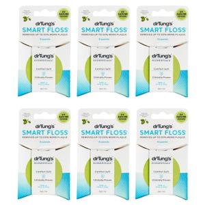drTung's Smart Floss, 30 yds, Dental Floss - Natural Cardamom Flavor Colors May Vary (6 Pack)