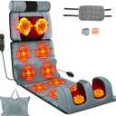 Full Body Massage Mat with Heat, 10 Vibration Nodes Massage Chair Pad with 3 Heating Levels , Multifunctional Full Body Relaxation Seat Back Massager with Head Neck Foot Massage Pillow for Home Office (76.38"x20.47"x5.9")