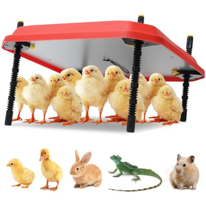 OUYOLAD Chicken Brooder Heating Plate 16" x 16", Chick Brooder Heater Plate, Brooder Heating Plate for Chicks and Ducklings, Temperature Adjustable, Adjustable Height 100W Warms Up to 30 Chicks
