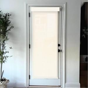 Blinds House Solution, Cordless Roller Shades Outside Mount 1%, 3%, 5% Openness Light Filtering Roller Shades for Home, French Doors, Kitchen, Easy to Install, Privacy & UV Protection, Grey