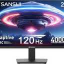 SANSUI 27 Inch Computer Monitor 120Hz, FHD 1080P Flat Monitor, HDMI DP Ports FreeSync, HDR, 110% sRGB, Tilt Adjustable Frameless VESA Compatible for Office and Home (ES-27F2, HDMI Cable Included)