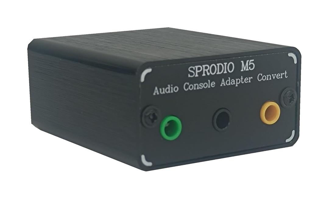 SPRODIO 5.1 Audio Console Converter Stereo RCA Convert to 3X 3.5mm AUX 1/8" Passive Adapter Bidirectional Conversion for Multimedia Speaker -M5