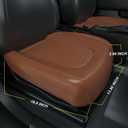 2PCS ZC Car Seat Covers Front Bottom Seat Cushion Covers, Waterproof Nappa Leather, Anti-Slip and Wrap Around the Bottom, Universal Auto Interior Fit for Sedans SUV Pick-up Truck, Cocoa Brown